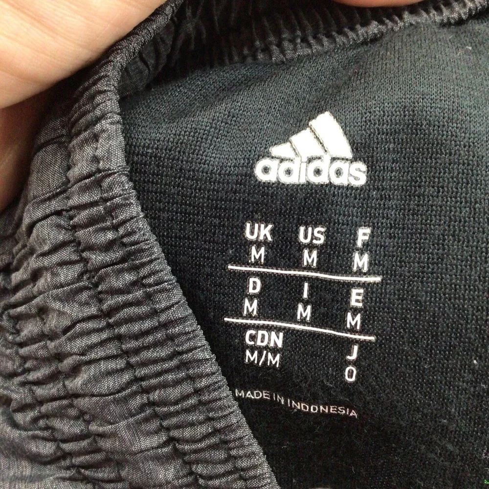 Adidas Athletic Pants Mens Sz M Med Black Zippered‎ Ankles and Pockets